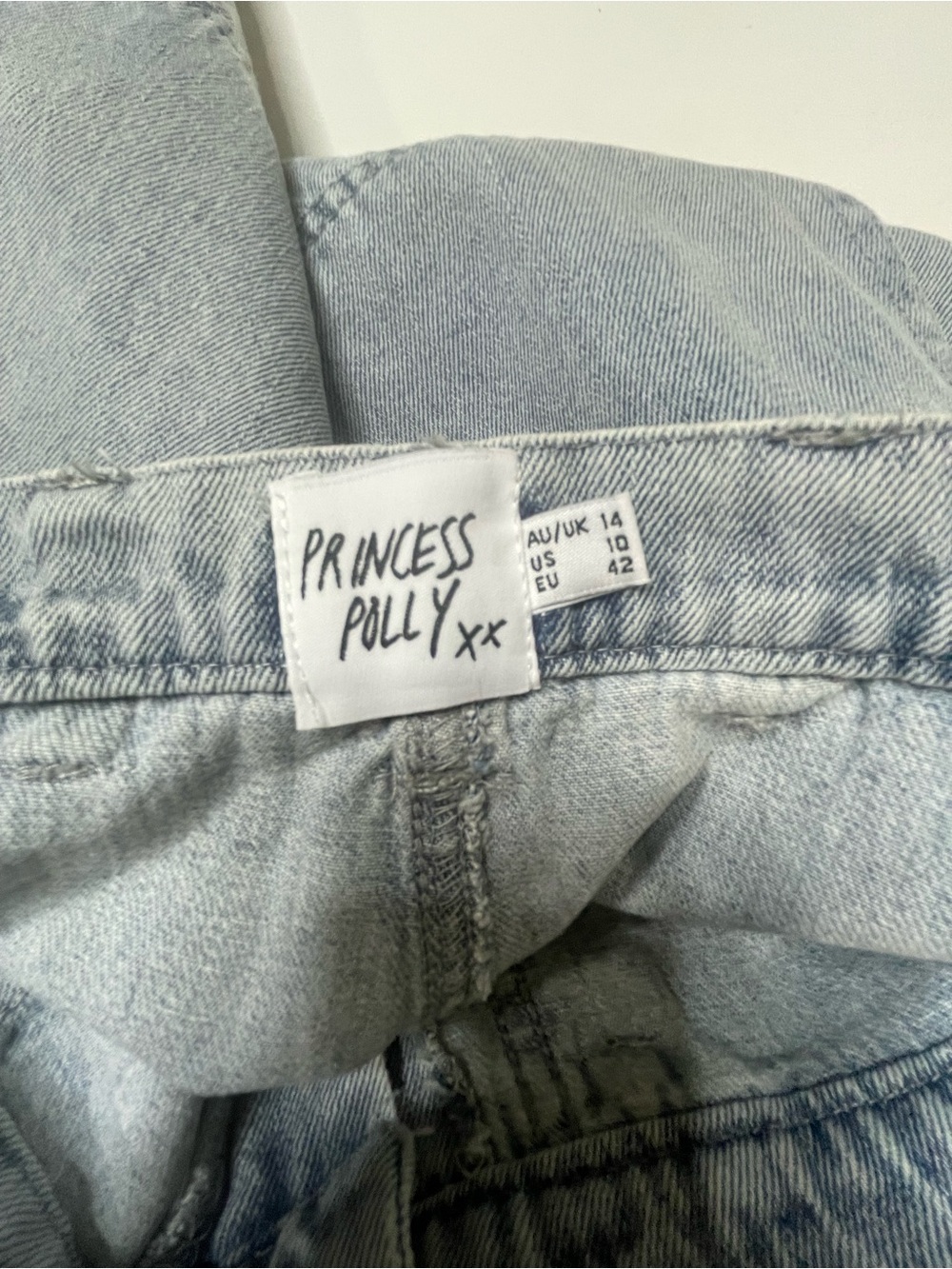 Princess Polly Cargo Jeans women’s 10 - 100% Cotton - Picture 9 of 14